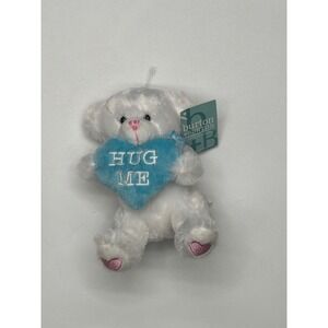 Burton + Burton White Puppy Dog Plush Hug Me Heart Stuffed Animal Kids‎ Toy